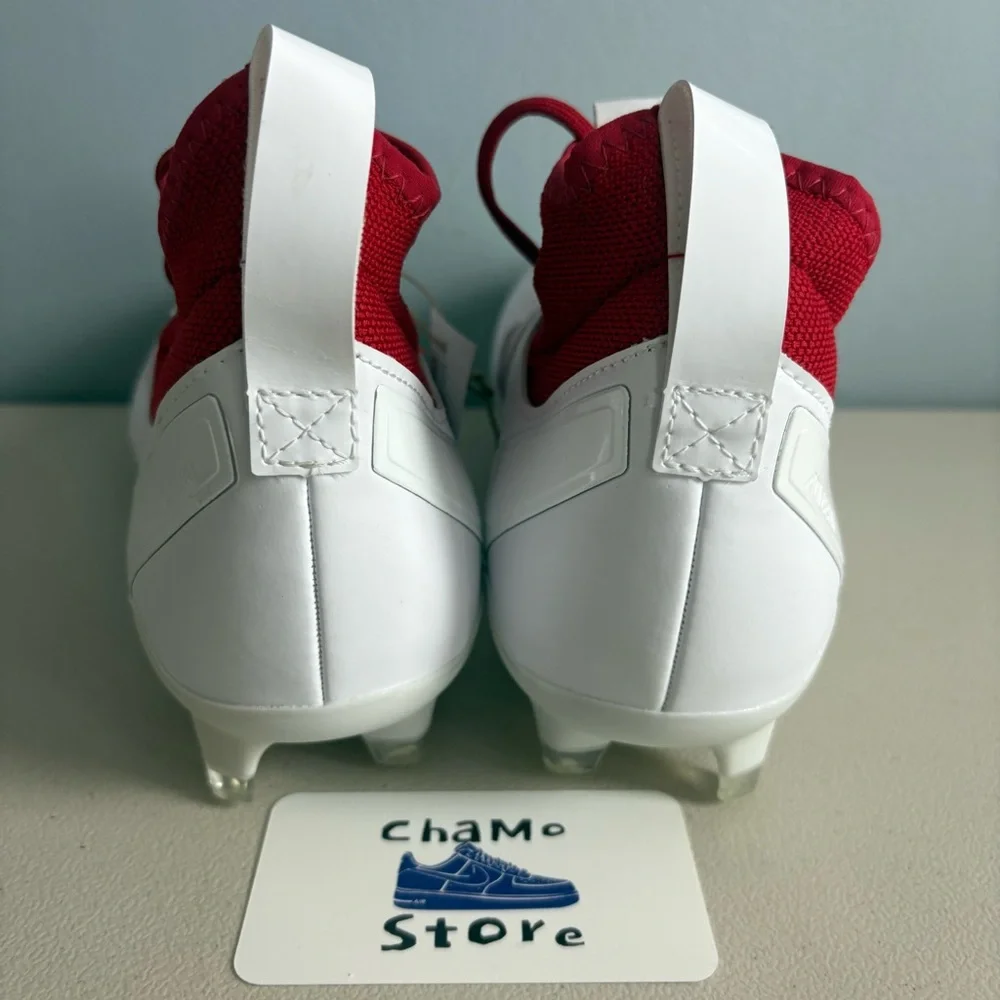 adidas Adizero Impact Football Cleats White Red Shoes IF2477 Men’s Sz 8.5 - Picture 4 of 9